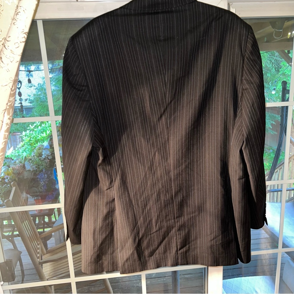 Kenneth Cole Reaction Black Pinstripe Suit Jacket - Picture 3 of 11
